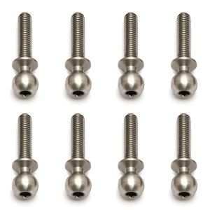 Kulové čepy, střibrné, 12 mm délka závitu, 10 ks.