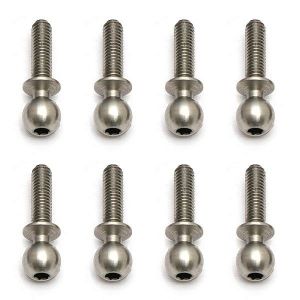 Kulové čepy, střibrné, 10 mm délka závitu, 10 ks.