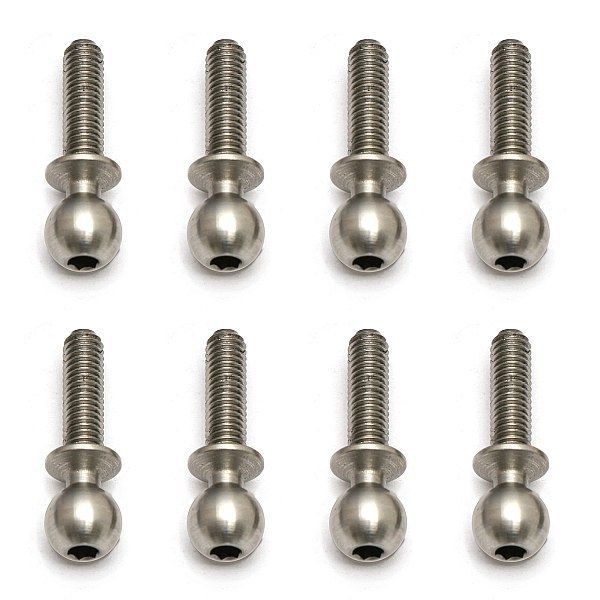 Kulové čepy, střibrné, 10 mm délka závitu, 10 ks.