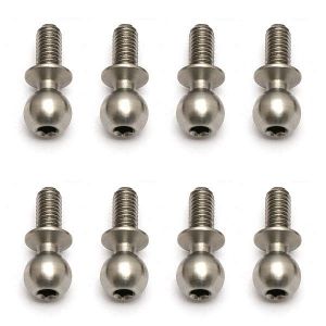 Kulové čepy, střibrné, 6 mm délka závitu, 10 ks.