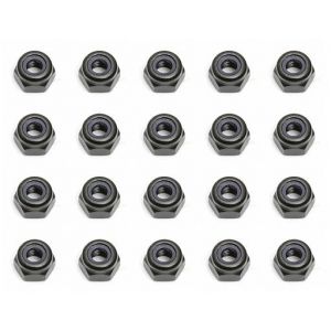 M3 samojistná ocelová černá matka, 10 ks.