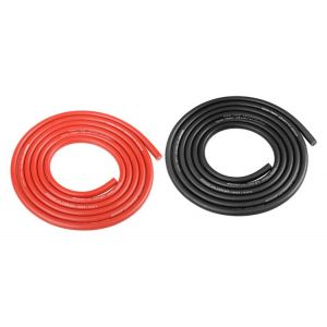 Silikonový kabel 3,5qmm, 14AWG, 2x1metr, černý a červený