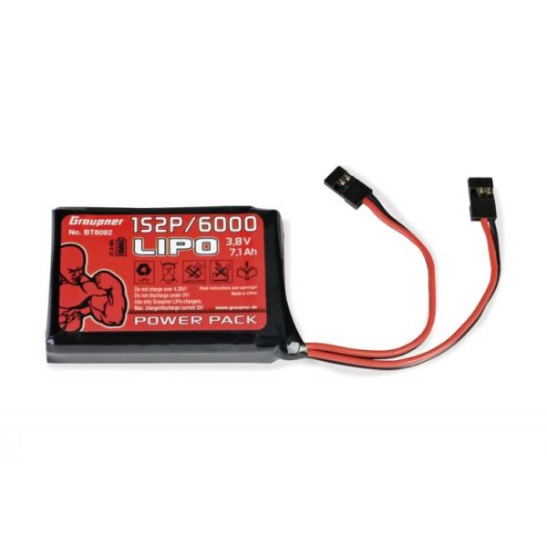 Vysílačový pack, LiPo 1S2P/6000 3,8V TX, 27Wh