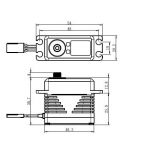 SB-2292SG BRUSHLESS HiVOLT Digitální servo (45kg-0,055s/60°)