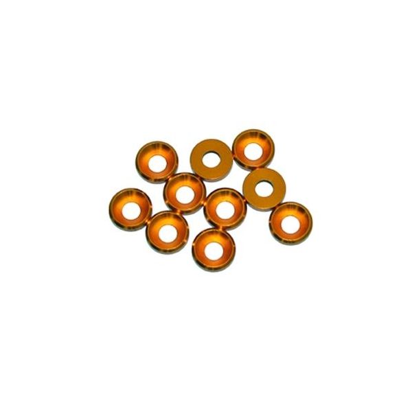 4 mm hliníkové podložky zlaté, 10 ks.