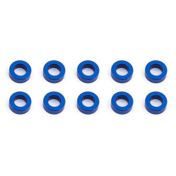 Vymezovací hliníkové podložky, 5.5x3,0x2.0mm, modré, 10 ks.