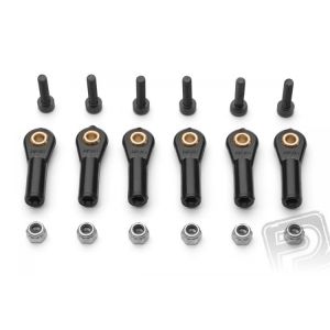 2455 Kulový čep V1, pr.7mm, M3/3 Černý 6ks