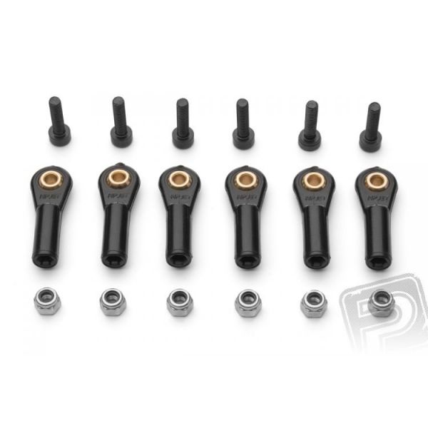 2455 Kulový čep V1, pr.7mm, M3/3 Černý 6ks