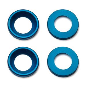 RC8B hliníkové podložky motoru, modré, 4 ks.