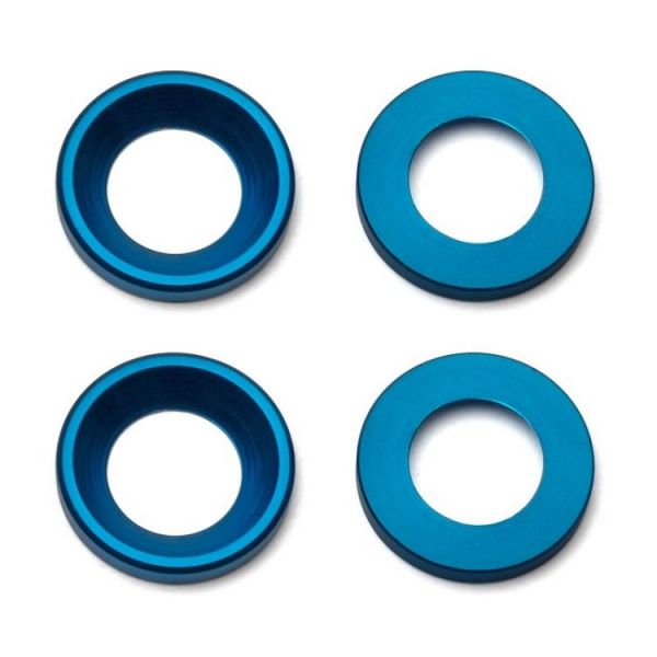 RC8B hliníkové podložky motoru, modré, 4 ks.