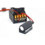 Hliníkový černý držák kondenzátoru pro regulátory, 1 ks