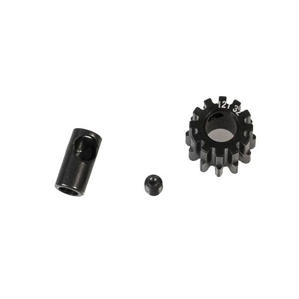 Ocelový motorový pastorek 12 zubů, modul 32DP s 5mm vrtáním a 3,17mm adaptérem