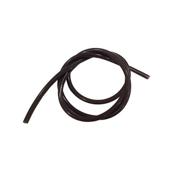 SILIKONOVÁ palivová hadička barvy transparentní černá, 1m