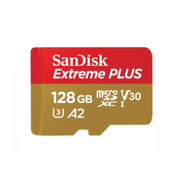 SanDisk MicroSDXC 128GB Extreme PLUS A2 UHS-I (V30) U3 + SD adaptér