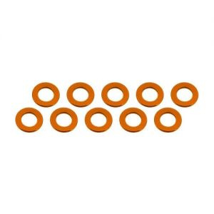 3x6x0,5mm hliníkové podložky oranžové, 10 ks.