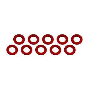 3x6x0,5mm hliníkové podložky červené, 10 ks.