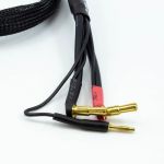 2S černý nabíjecí kabel G4/G5 v černé ochranné punčoše - dlouhý 600mm - (4mm, 3-pin XH)