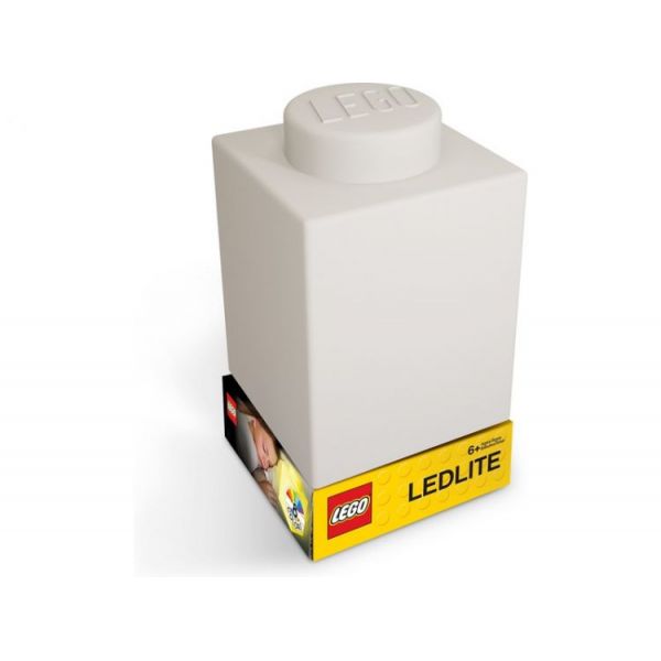 LEGO noční lampička Silikonová kostka bílá