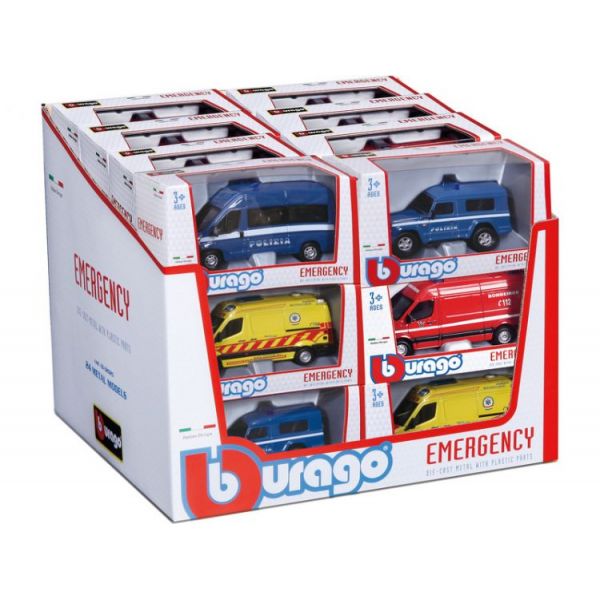 Bburago auta Emergency Force (sada 24ks)
