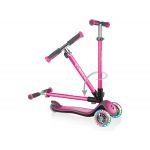 Globber - Koloběžka Elite Deluxe Lights Deep Pink