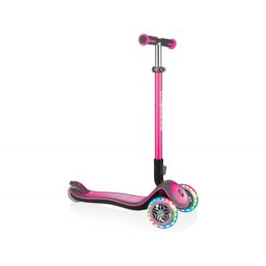 Globber - Koloběžka Elite Deluxe Lights Deep Pink