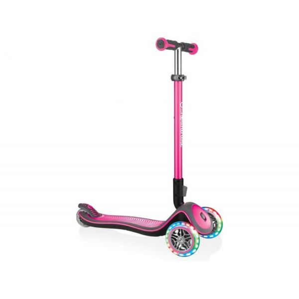 Globber - Koloběžka Elite Deluxe Lights Deep Pink