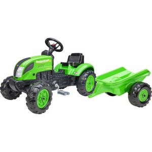 FALK - Šlapací traktor Country Farmer s vlečkou zelený