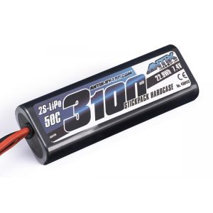 ANTIX by LRP 3100mAh - 7.4V - 50C LiPo Car Stickpack Hardcase - Tamiya konektor