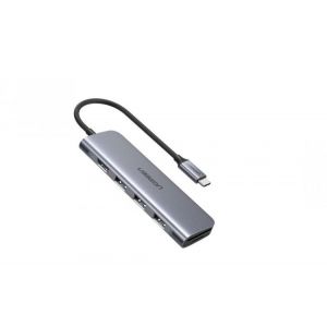 UGREEN USB-C to 3 Ports USB3.0-A Hub + HDMI + TF/SD (Space Gray)