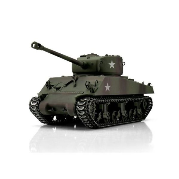 TORRO tank PRO 1/16 RC M4A3 Sherman 76mm maskovací kamufláž - infra IR - kouř z hlavně