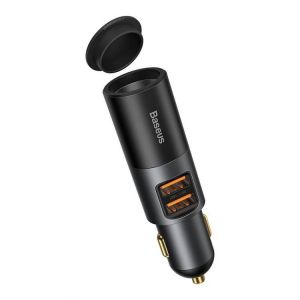 Baseus Share Together Fast Charge Car Charger with Cigarette Lighter Expansion Port, 2x US