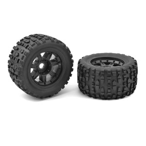 Monster Truck gumy - XL4S - Grabber - nalepené na černých diskách- 1 pár