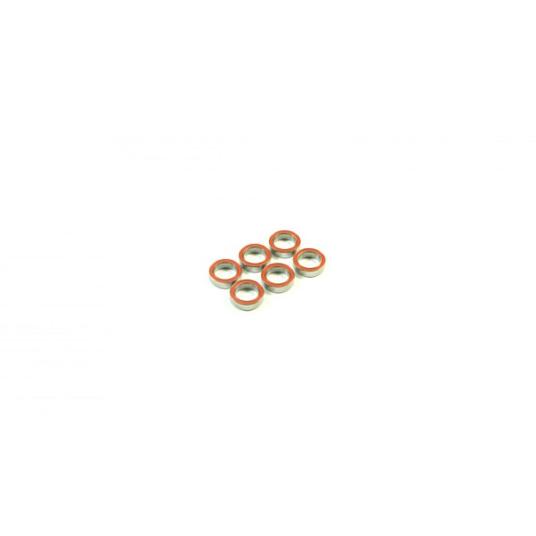 SWORKz kuličková ložiska s červenou gum. prachovkou 10x15x4mm, 6 ks.