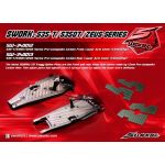 SWORKz uhlíková vzpěra spodní zadního ramena, 1,5mm, včetně šroubů, 2 ks