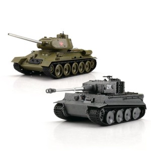 World of Tanks: 1/30 RC Tiger I + T-34/85 modely tanků v měřítku 1/30 s IR