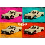 Čirá karoserie PEUGEOT 504 včetně příslušenství, licencovaná, 313mm