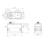D1S DRIFT HiVOLT CORELESS Digital servo LOW PROFILE (18,5 kg-0,08s/60°)