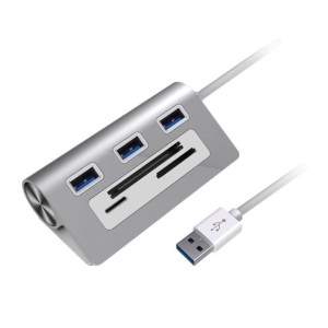 Dokovací stanice / čtečka karet 5v1 z hliníkové slitiny (USB 3.0)