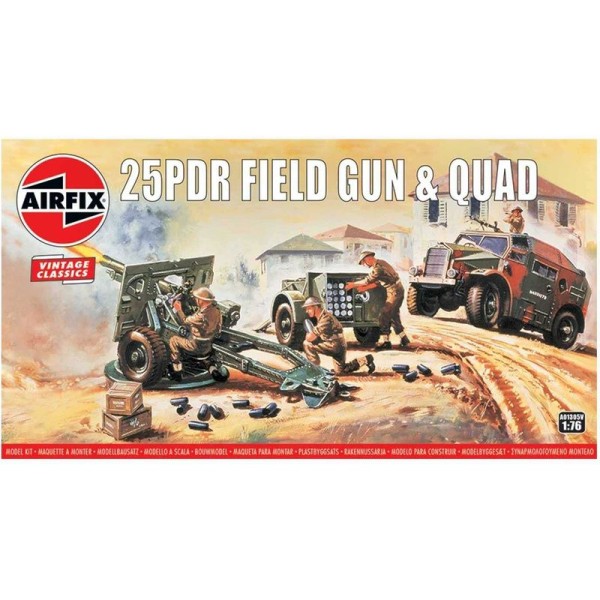 Airfix Quad a 25 librový polní kanón (1:76) (Vintage)