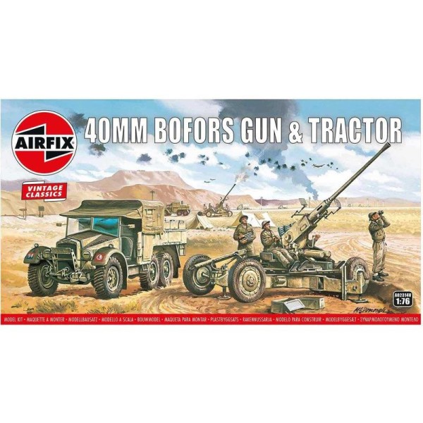 Airfix Bofors 40mm kanón, Tractor (1:76) (Vintage)