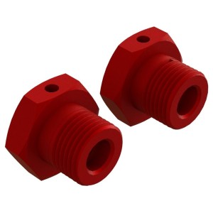 Arrma náboj kola 17mm hliník červený (2)