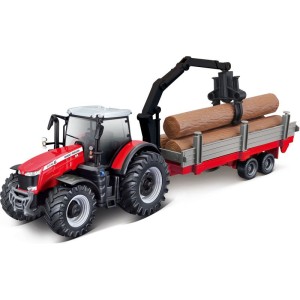 Bburago Massey Ferguson 8740S se dřevem