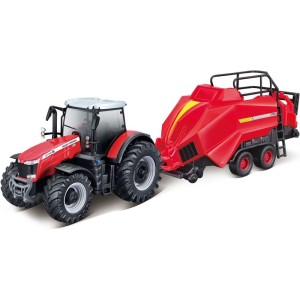 Bburago Massey Ferguson 8740S s lisem na balíky