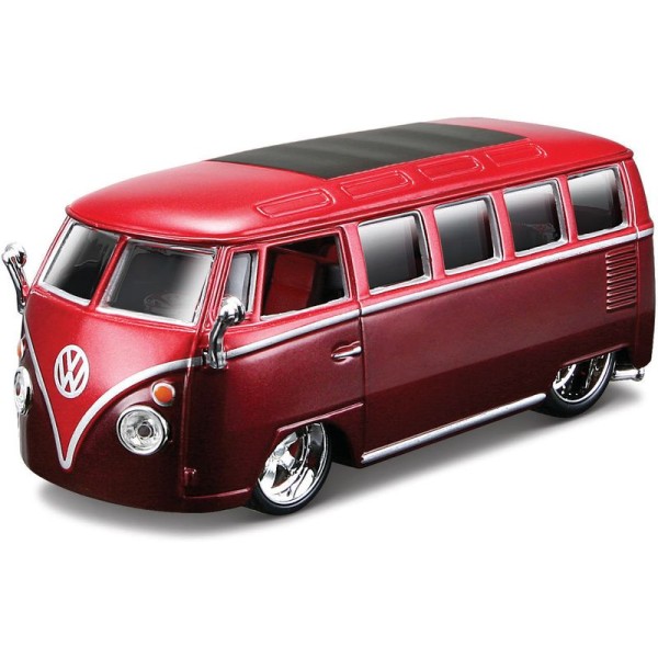 Bburago Plus Volkswagen Van Samba 1:32 červená