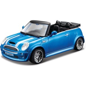 Bburago Mini Cooper S Cabriolet 1:32 modrá metalíza