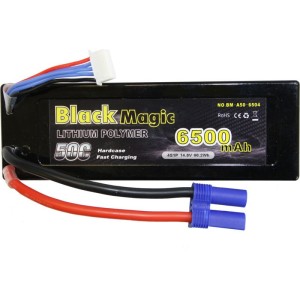 Black Magic LiPol Car 14.8V 6500mAh 50C EC5