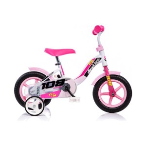 DINO Bikes - Dětské kolo 10” růžové