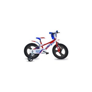 DINO Bikes - Dětské kolo 14” červeno/modro/bílé