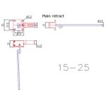 E-flite zatahovací podvozek elektro tř. 15-25 3-bodový