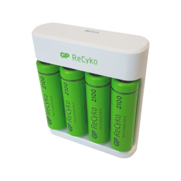 GP USB nabíječ Eco E411 + 4AA GP ReCyko 2100